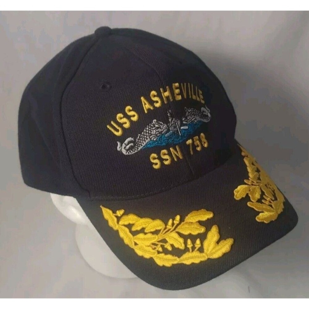 USS Asheville SSN 758 Submarine Navy Vet Adjustable Snapback Hat/Cap-EXCELLENT!